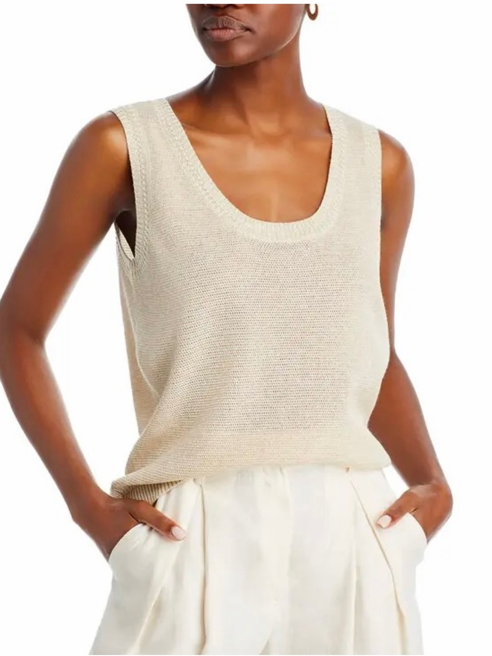 Max Studio Knit Shell Top